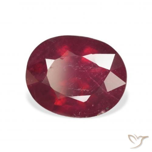 5.00ct Natural Sangue vermelho Rubi, oval, VS