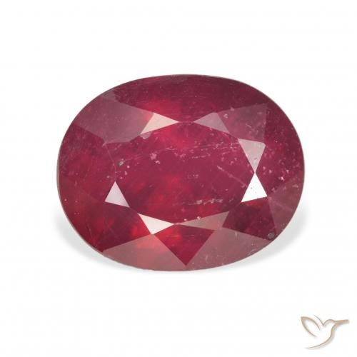 Rubi Sangue vermelho Natural 5.00ct, oval, VS
