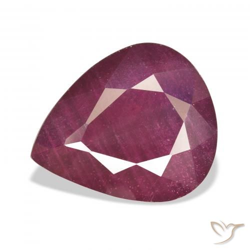 16.24ct Natural Vinho vermelho Rubi, Formato de pêra, VS