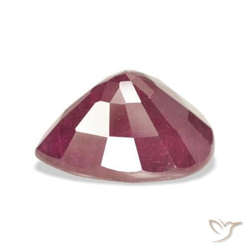 Rubi Vinho vermelho Natural 16.24ct, Formato de pêra, VS