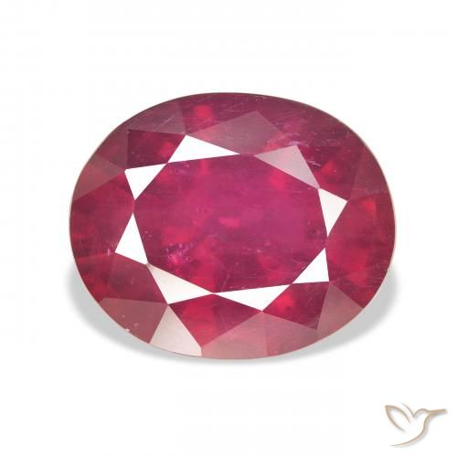 10.77ct Natural Medium Dark-Red Rubi, oval, VS