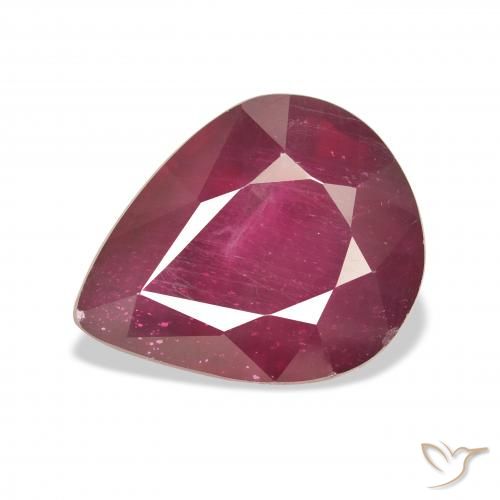 12.06ct Natural Vermelho escuro Rubi, Formato de pêra, VS