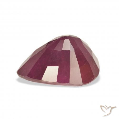 Rubi Vermelho escuro Natural 12.06ct, Formato de pêra, VS