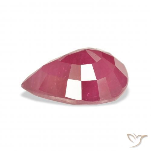 Rubi vermelho médio Natural 7.34ct, Formato de pêra, VS