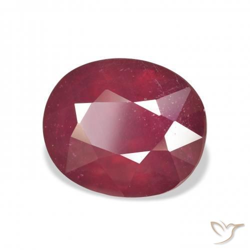 Rubi Vermelho escuro Natural 10.90ct, oval, VS