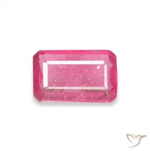 0.99ct Natural Rosa quente Rubi, Corte Esmeralda, VS-SI
