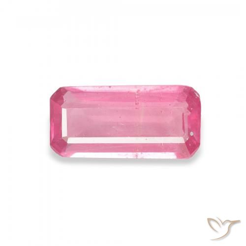1.35ct Natural Rosa quente Rubi, Corte Octógono / Esmeralda, VS-SI, Photo A