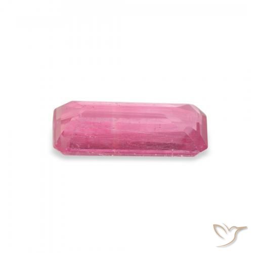 Rubi Rosa quente Natural 1.35ct, Corte Octógono / Esmeralda, VS-SI