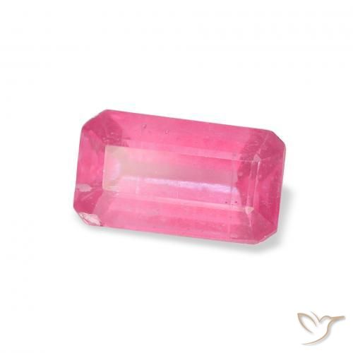 Rubi Rosa quente Natural 1.77ct, Corte Octógono / Esmeralda, VS-SI