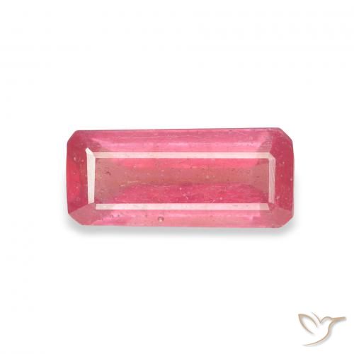 1.50ct Natural Magenta Rosa Rubi, Corte Esmeralda, VS-SI