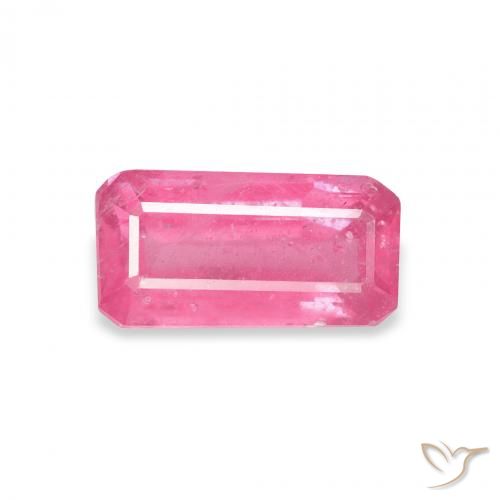 1.61ct Natural Rosa quente Rubi, Corte Esmeralda, VS-SI