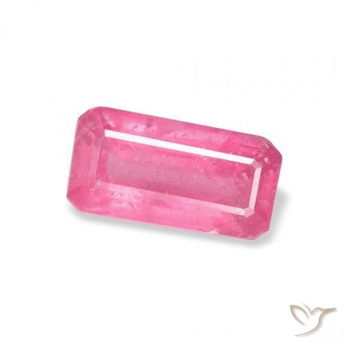 Rubi Rosa quente Natural 1.61ct, Corte Octógono / Esmeralda, VS-SI