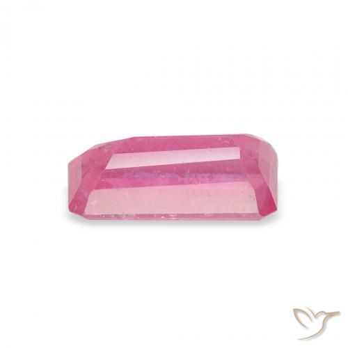 Rubi Rosa quente Natural 1.61ct, Corte Octógono / Esmeralda, VS-SI