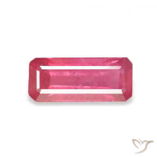 1.64ct Natural Magenta Rosa Rubi, Corte Esmeralda, VS-SI