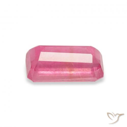 Rubi rosa médio Natural 1.96ct, Corte Octógono / Esmeralda, VS-SI