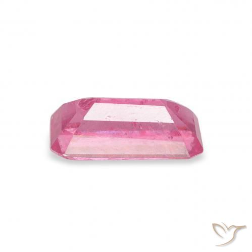 Rubi Rosa quente Natural 1.14ct, Corte Octógono / Esmeralda, SI