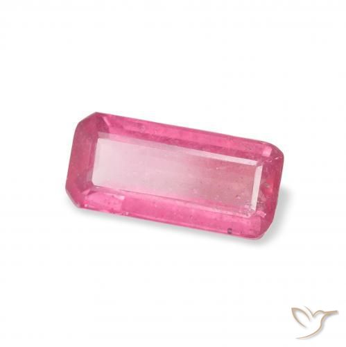 Rubi Rosa quente Natural 1.07ct, Corte Octógono / Esmeralda, VS-SI