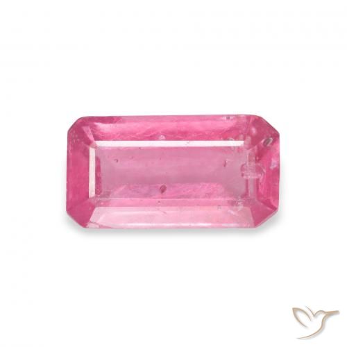 1.55ct Natural Rosa quente Rubi, Corte Esmeralda, VS-SI