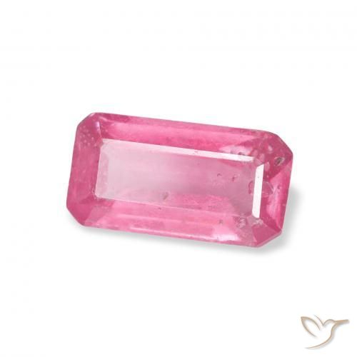 Rubi Rosa quente Natural 1.55ct, Corte Octógono / Esmeralda, VS-SI
