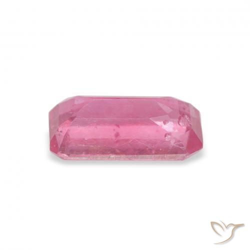 Rubi Rosa quente Natural 1.55ct, Corte Octógono / Esmeralda, VS-SI