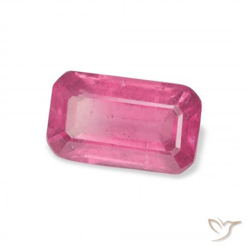 Rubi Medium Dark-Pink Natural 3.12ct, Corte Octógono / Esmeralda, VS-SI