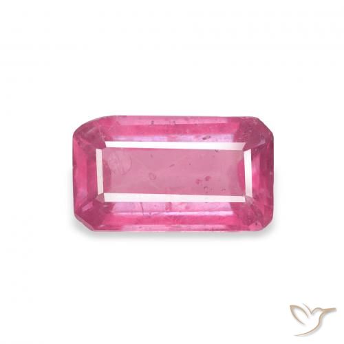 1.44ct Natural Rosa quente Rubi, Corte Esmeralda, VS-SI