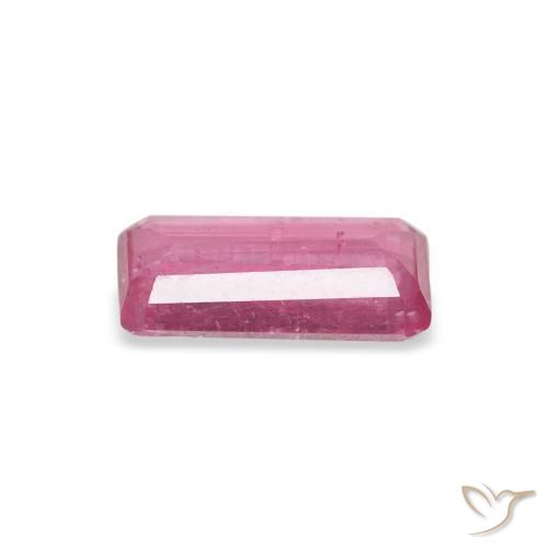 Rubi Rosa quente Natural 1.09ct, Corte Octógono / Esmeralda, VS-SI