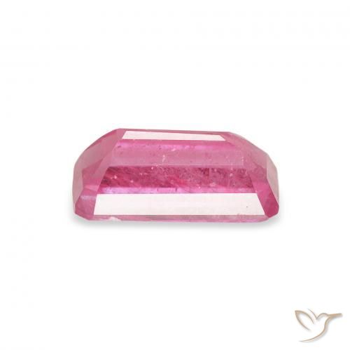 Rubi Rosa quente Natural 1.62ct, Corte Octógono / Esmeralda, VS-SI