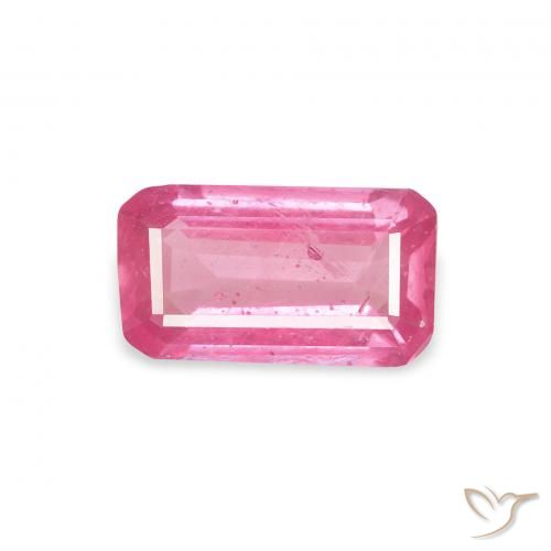 1.19ct Natural Medium Dark-Pink Rubi, Corte Esmeralda, VS-SI