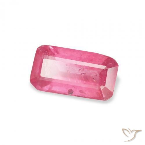 Rubi ponche de frutas vermelhas Natural 1.64ct, Corte Octógono / Esmeralda, VS-SI