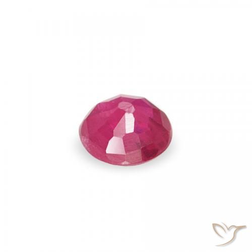 Rubi Vermelho rosado Natural 0.08ct, Redondo, SI