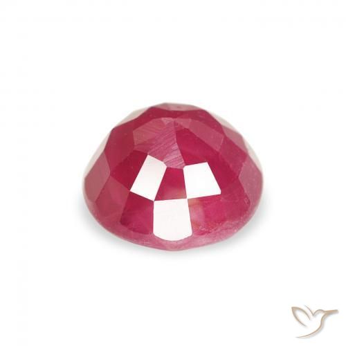 Rubi Vermelho rosado Natural 1.01ct, Redondo, VS