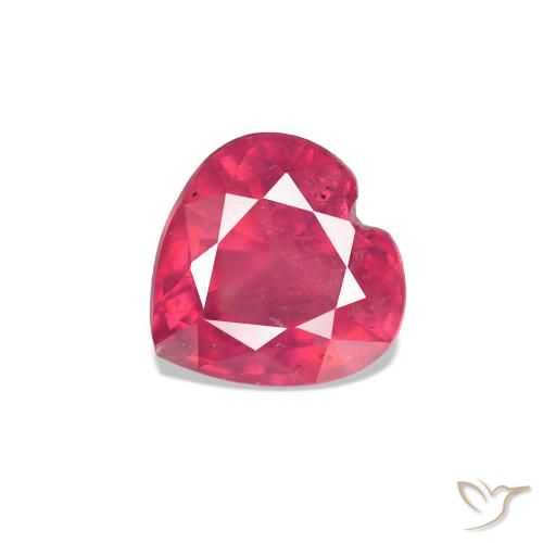 0.63ct vermelho médio Rubi Pedras Preciosas, Coração, VS