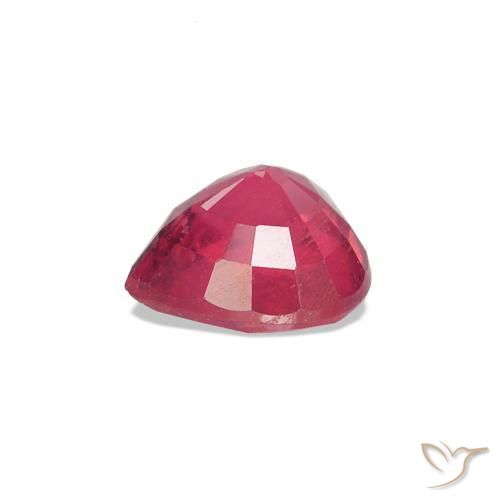 Rubi vermelho médio Natural 0.63ct, Formato de coração, VS