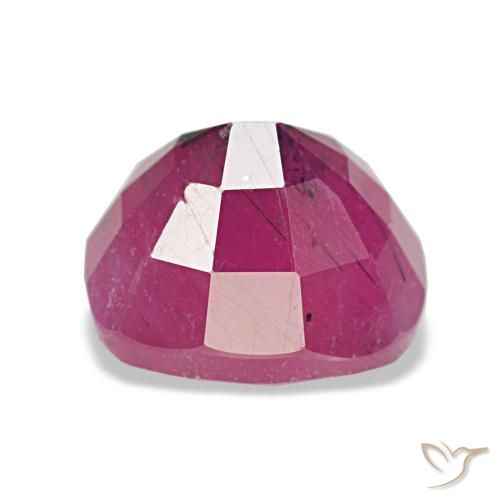 Rubi vermelho natural 2,65ct, almofada cortada, VS