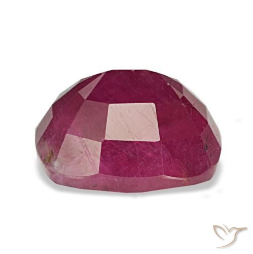 Rubi vermelho natural 2,62ct, almofada cortada, VS
