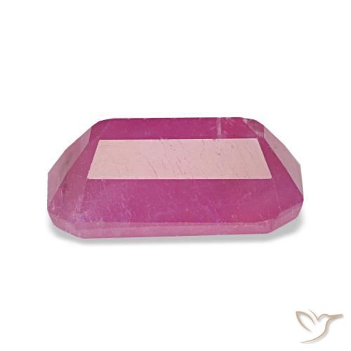 Rubi roxo natural 1,71ct, corte esmeralda, VS
