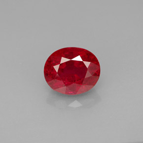 Rubi vermelho natural 2,08ct, corte oval, SI-I1