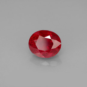 Rubi vermelho natural 2,08ct, corte oval, SI-I1