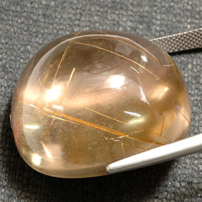 Quartzo rutilado amarelo natural 78,65ct, transparente, transparente/translúcido