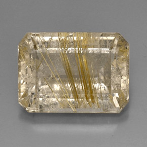 Quartzo rutilado amarelo natural 15,08ct, transparente, transparente/translúcido