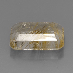 Quartzo rutilado amarelo natural 15,08ct, transparente, transparente/translúcido