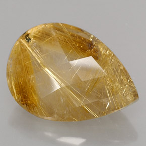 Quartzo rutilado amarelo natural 15,09ct, transparente, transparente/translúcido