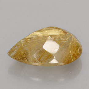 Quartzo rutilado amarelo natural 15,09ct, transparente, transparente/translúcido