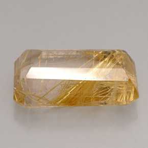 Quartzo rutilado amarelo natural 12,60ct, transparente, transparente/translúcido