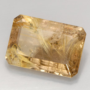 Quartzo rutilado amarelo natural 37,66ct, transparente, transparente/translúcido