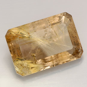 Quartzo rutilado amarelo natural 37,66ct, transparente, transparente/translúcido