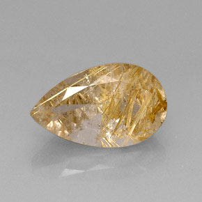 Quartzo rutilado amarelo natural 8,96ct, transparente, transparente/translúcido