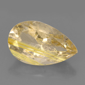 Quartzo rutilado amarelo natural 8,60ct, transparente, transparente/translúcido