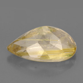 Quartzo rutilado amarelo natural 8,60ct, transparente, transparente/translúcido